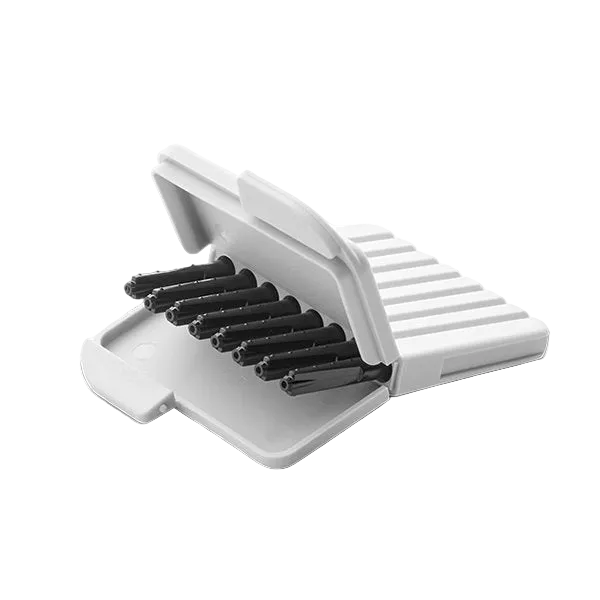 Eartips, filtre og batterier