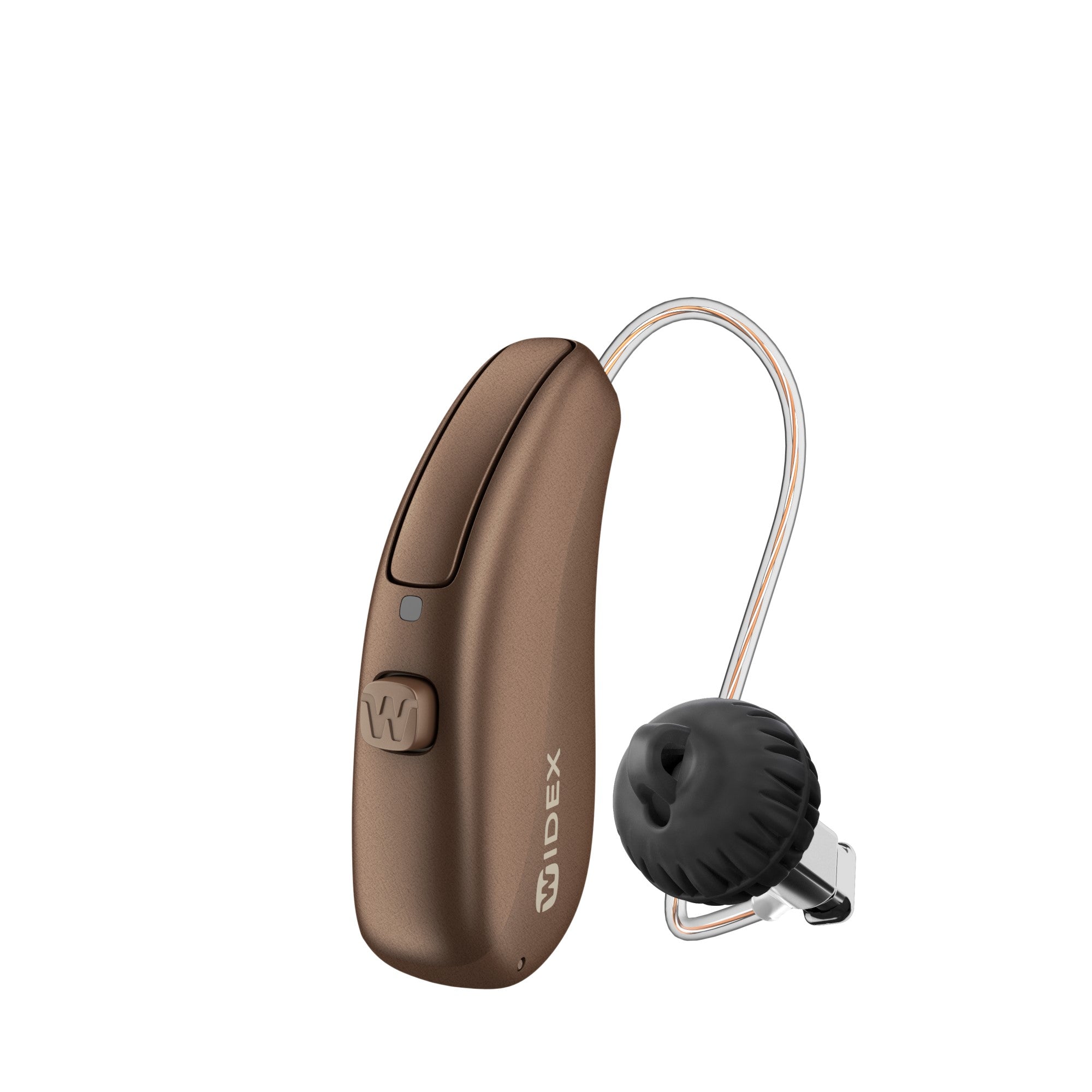 Et WIDEX Allure høreapparat i brun